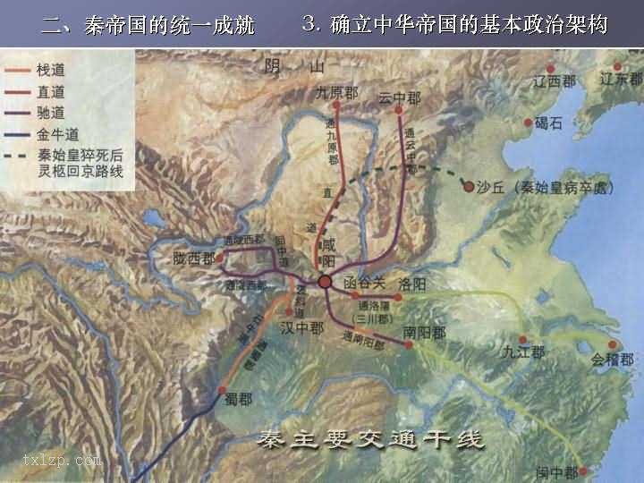 秦朝的交通干线地图预览图