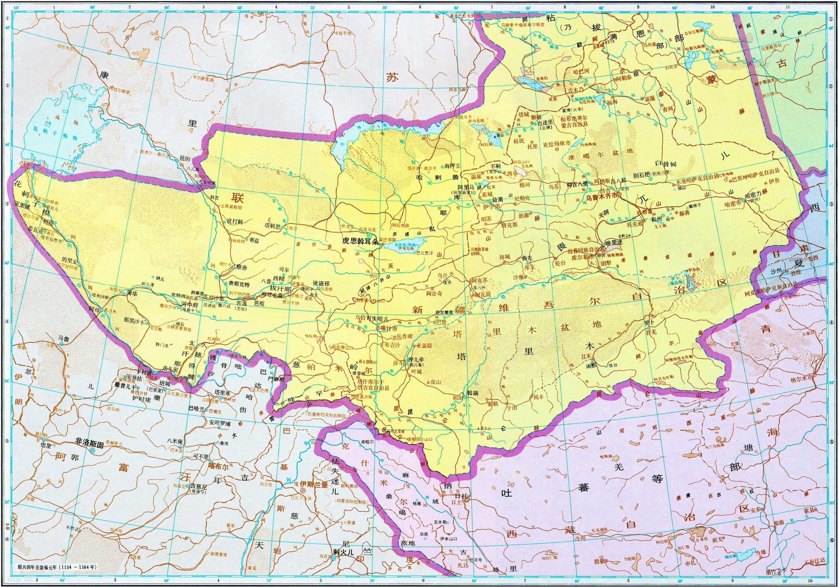 南宋 西辽形势地图预览图