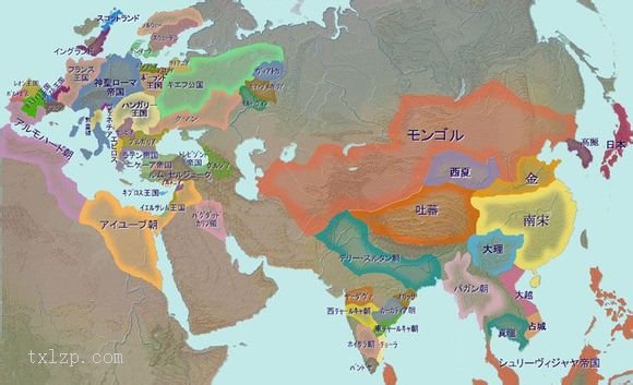 蒙古帝国扩张地图 日文版预览图2