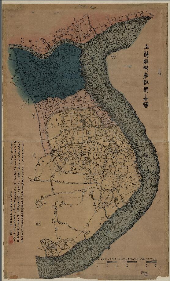1884年点石斋上海城厢租界全图预览图