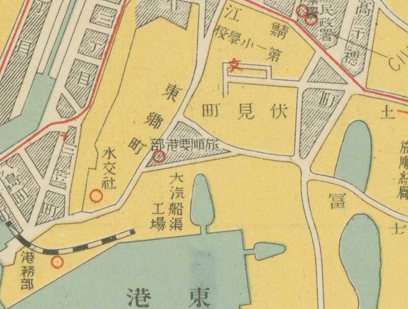 1935年 旅顺市街图及战迹案内地图预览图1