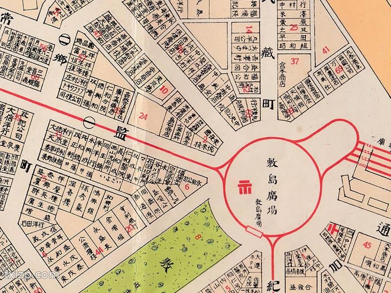 1918年《东部大连街市户别案内图》预览图2