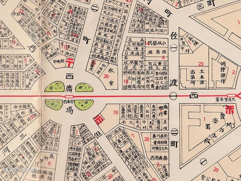 1918年《东部大连街市户别案内图》预览图3