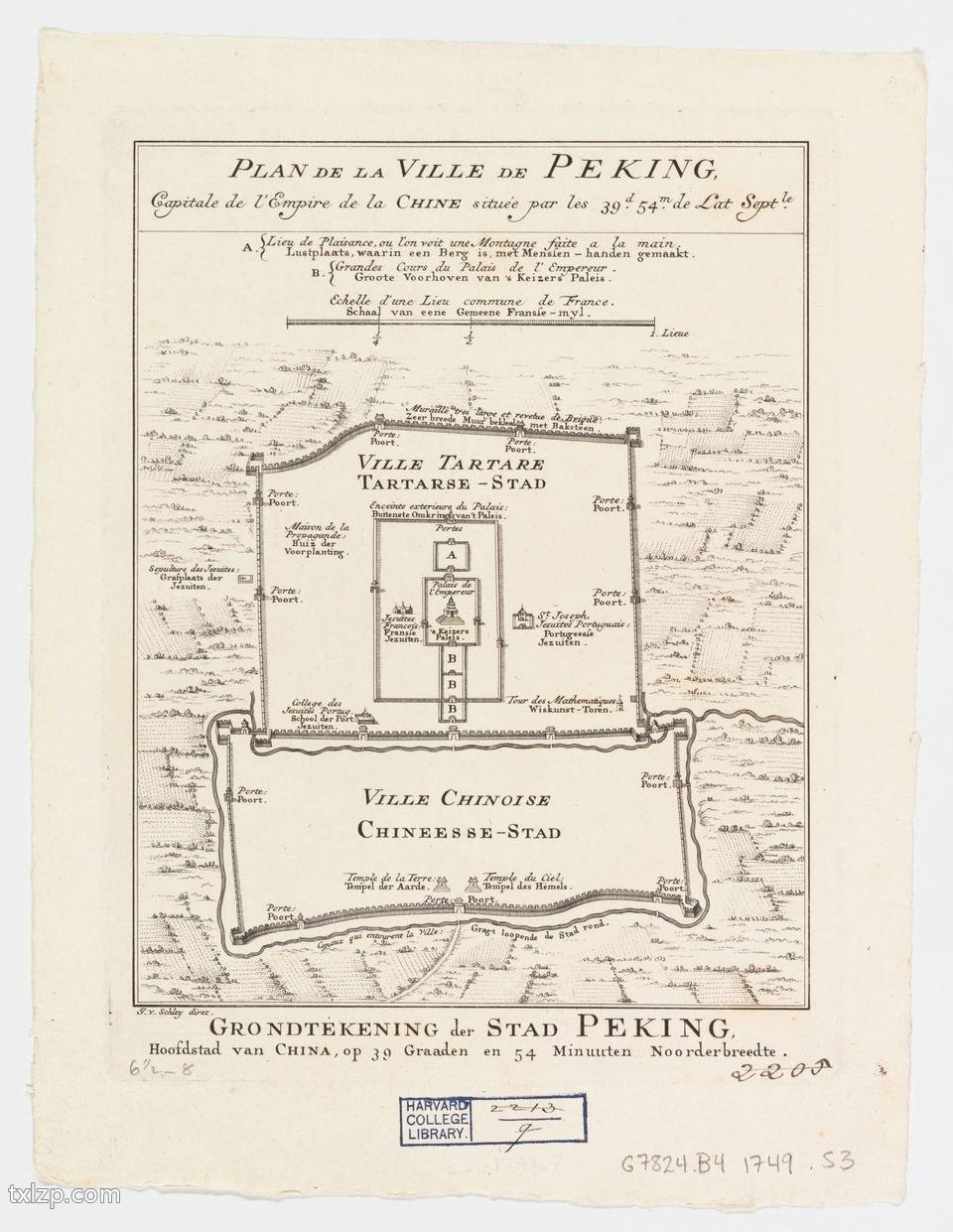 1749年北京城地图（北京计划）预览图