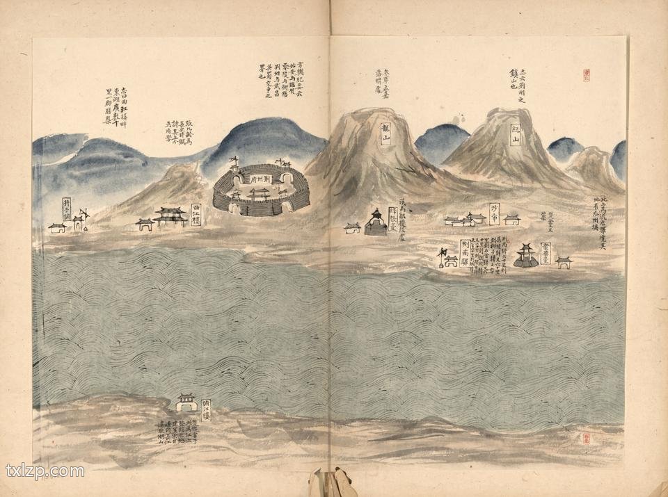 1735年《四川湖北水道图》预览图