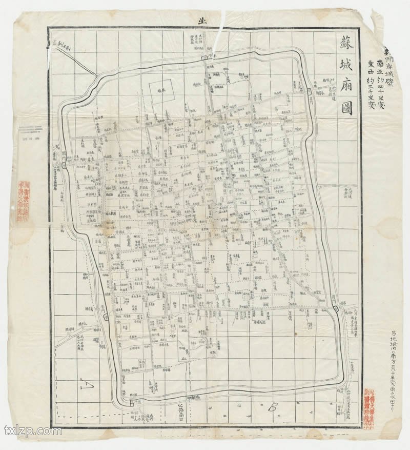 清朝末期《苏城厢图》预览图