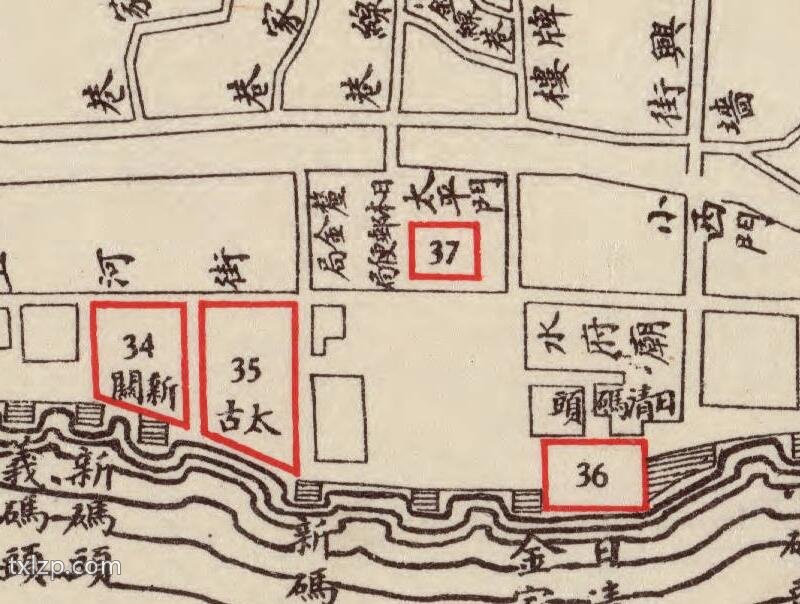 1930年长沙《湖南省城内外详细图》预览图2
