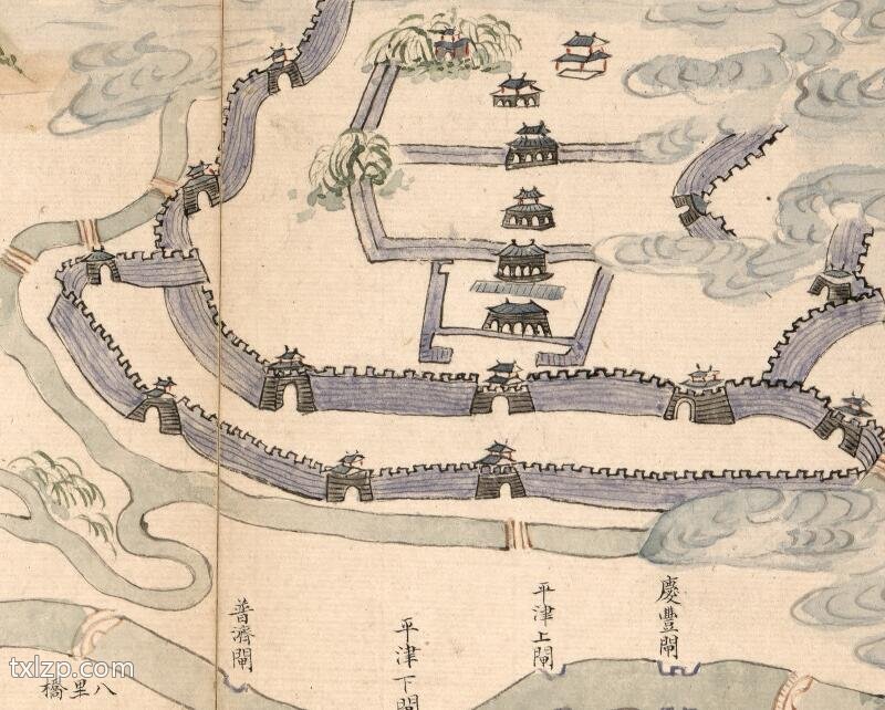 1884年《全漕运道图》预览图1