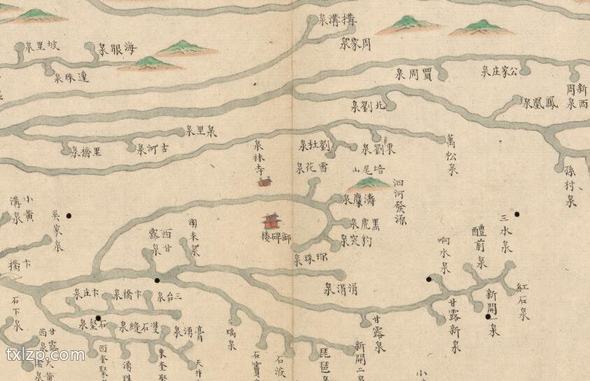 1855年《四省运河水利泉源河道全图》预览图3