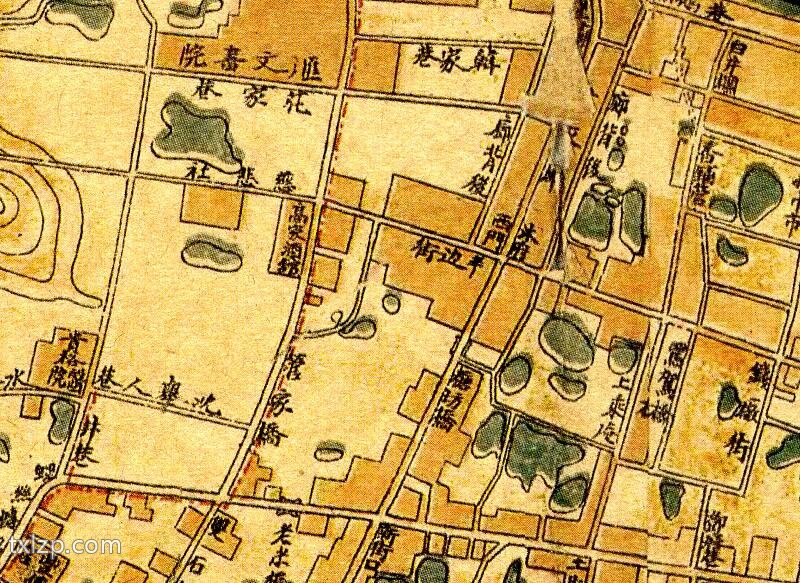 1910年《陆师学堂新测金陵省城全图》预览图3