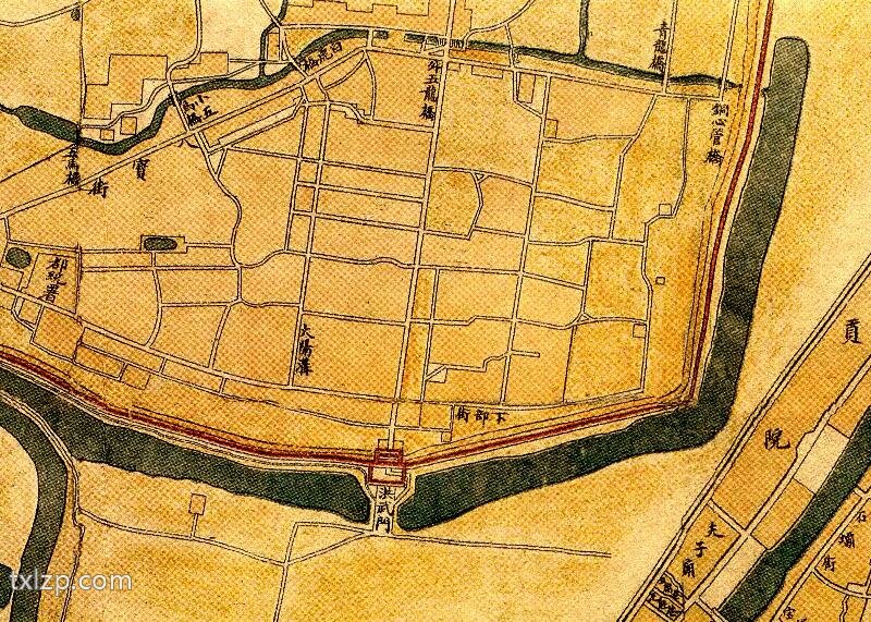 1910年《陆师学堂新测金陵省城全图》预览图2