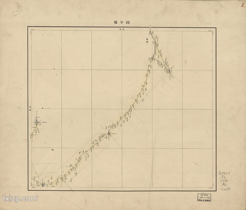 1887年《直隶河南山东山西旅行沿道图》预览图1