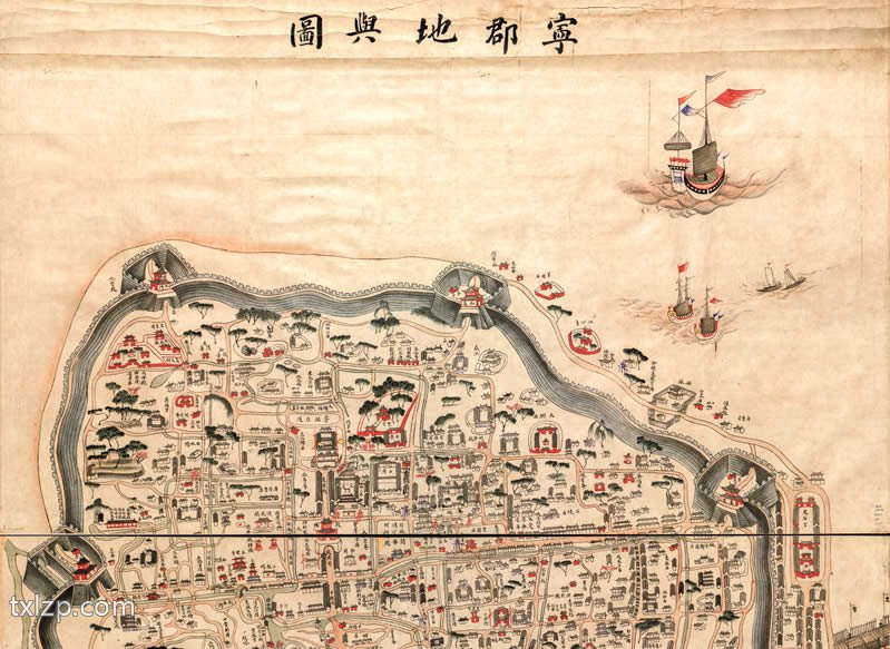 1846年《宁郡地舆图》宁波地图预览图