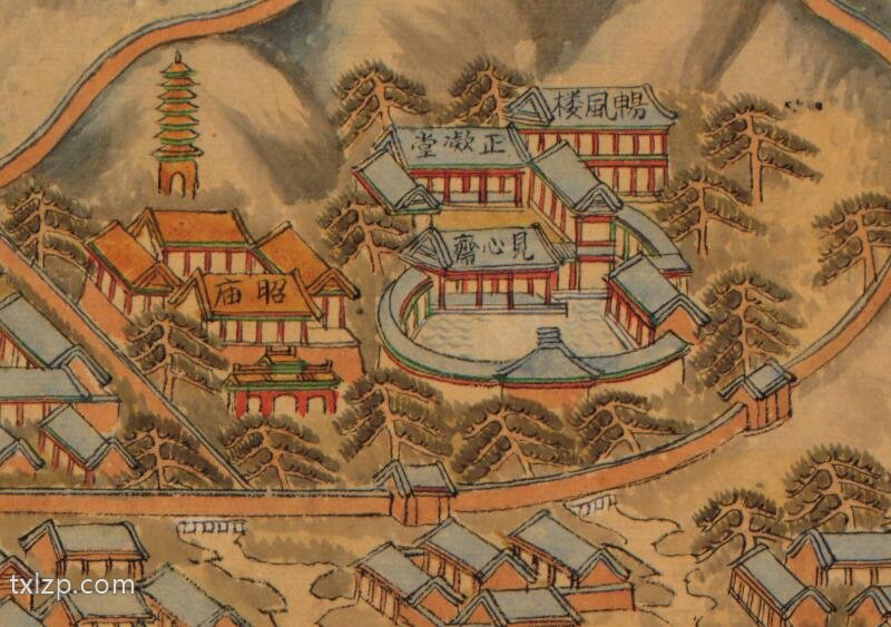 1888年《北京颐和园八旗兵营图》预览图2