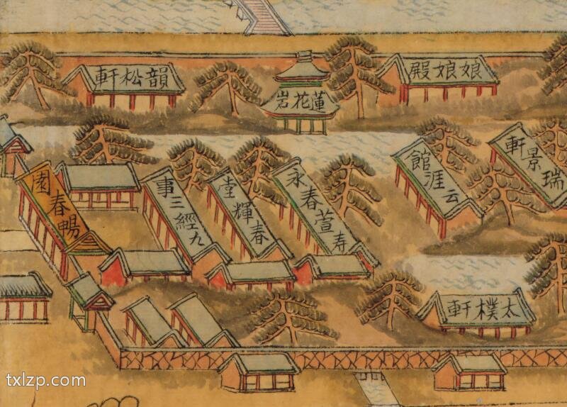 1888年《北京颐和园八旗兵营图》预览图3