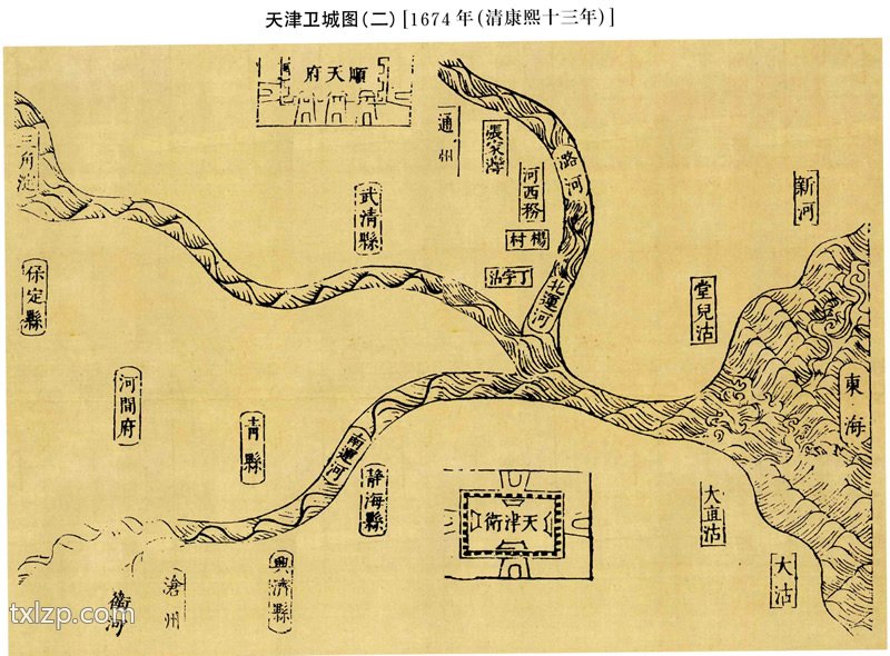 1674年《天津卫城图》预览图