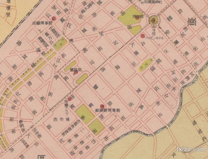 1943年《最新详密 哈尔滨市街图》预览图2