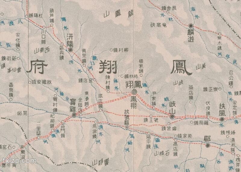 1899年《西安》府及周边府县地图预览图2