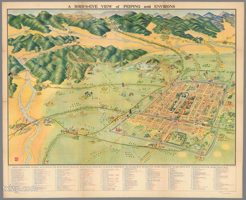 1936年《北平城郊鸟瞰图》预览图
