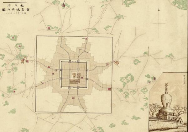 1882年《奉天府盛京城内外图》缩略图