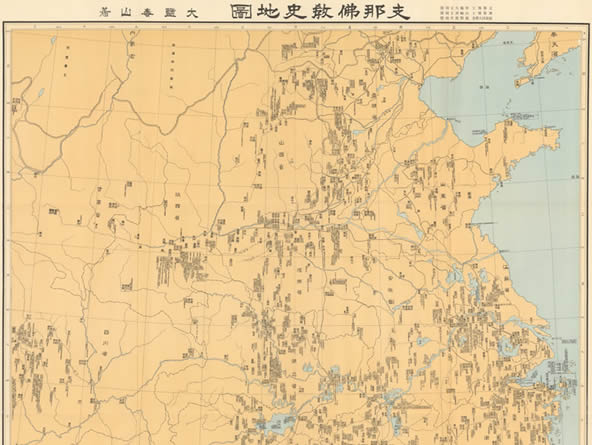 1925年《中国佛教史地图》缩略图