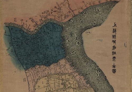 1884年点石斋上海城厢租界全图缩略图