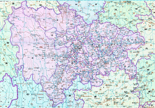 清朝 四川地图全图缩略图