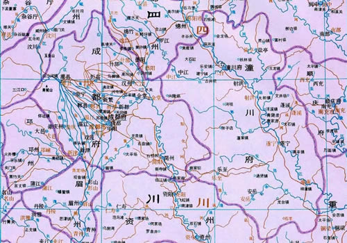 清朝 成都府附近地图缩略图
