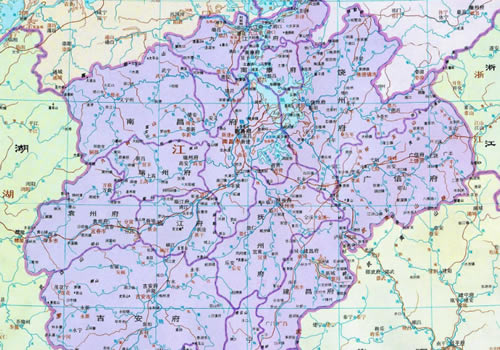 清朝 江西地图全图缩略图