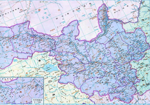 清朝 甘肃地图全图高清版缩略图
