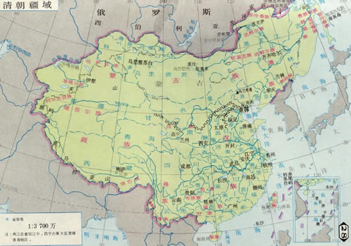 清朝最大时期疆域地图缩略图