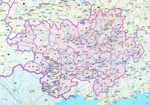 明朝 广西地图全图缩略图