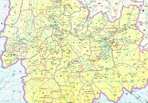 明朝 云南中部地图缩略图