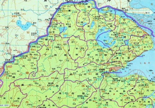 元代 江浙行省北部地图缩略图
