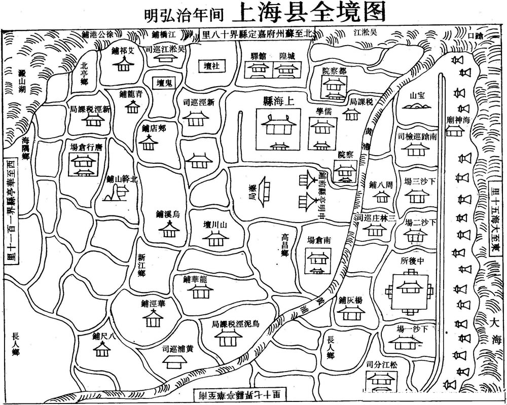 明代弘治年间《上海县全境图》预览图