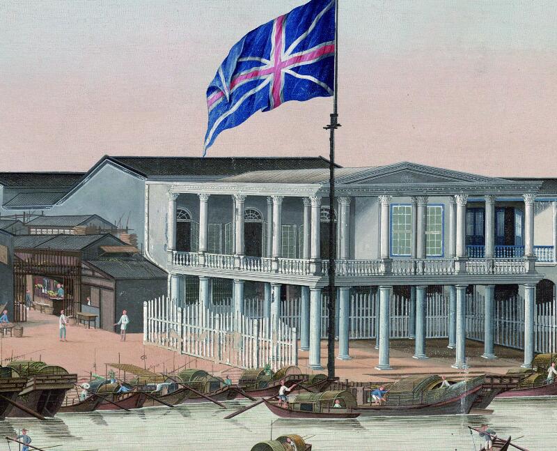 1764-1770年《广州城珠江滩景图》预览图2