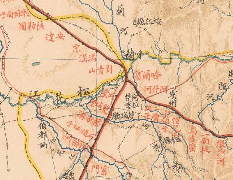 1903年《东三省铁路图》预览图1