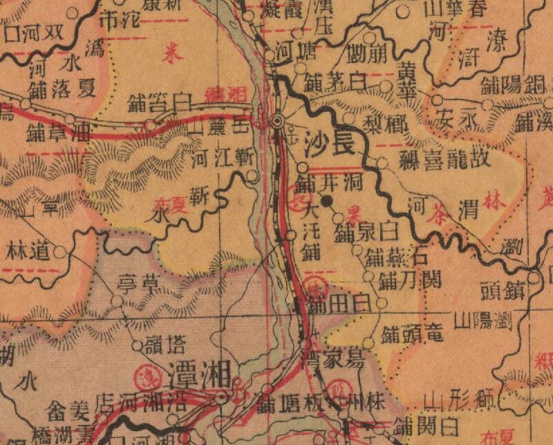 民国期间《湖南明细地图》预览图1