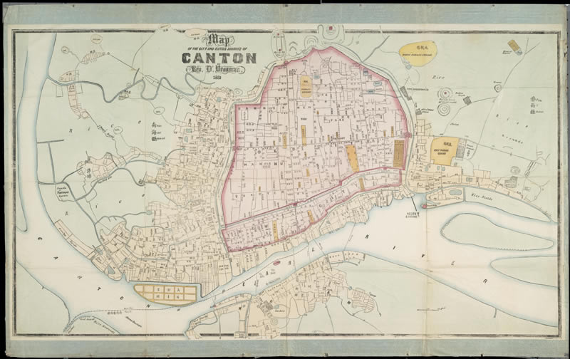 1860年《广州城及郊区图》预览图