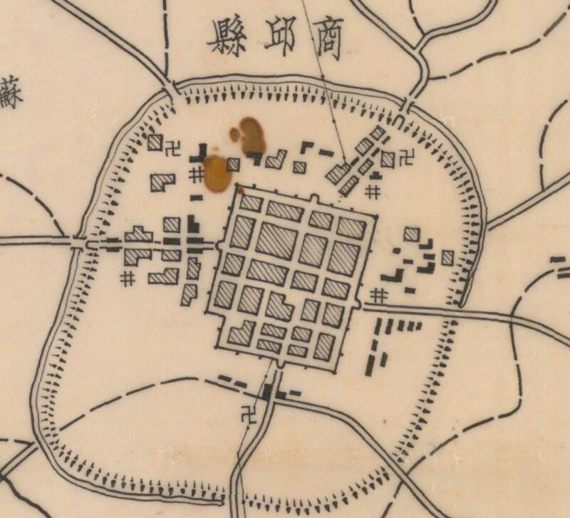 1944年河南《商邱现况图》预览图1