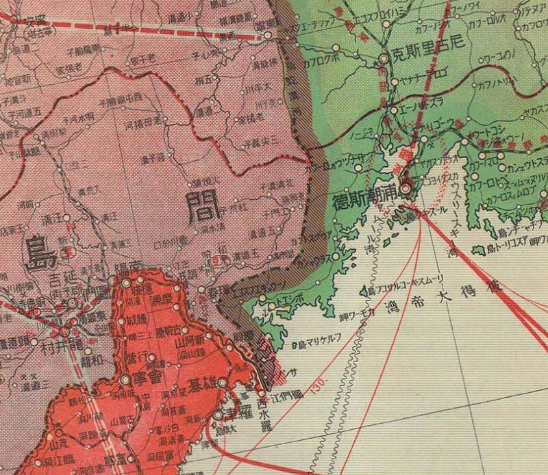 1935年日露满支《交通国境大地图》预览图1