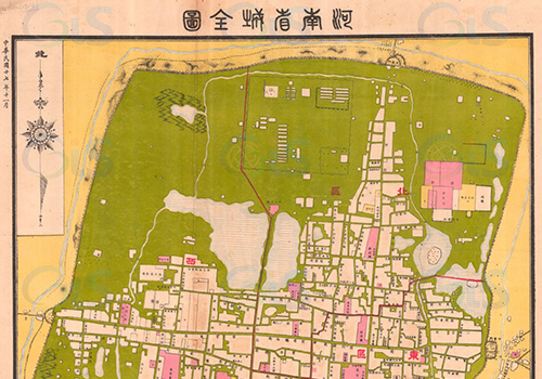 1928年开封《河南省城全图》缩略图