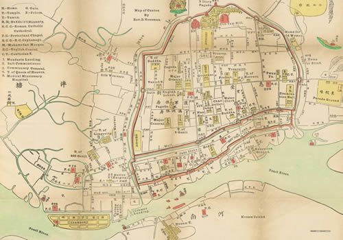 1880年《广州城图》缩略图