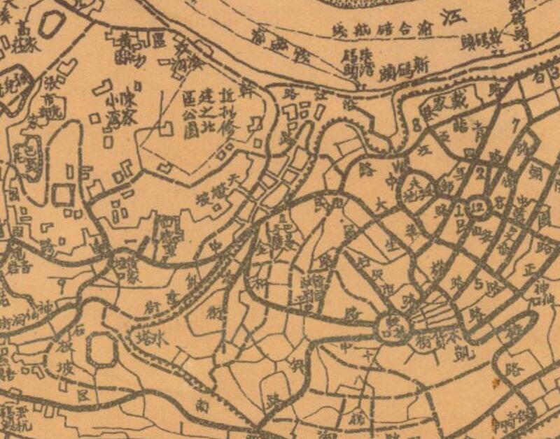 1944年《现代最新重庆市明细全图》预览图2