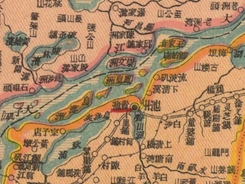 民国时期《安徽明细地图》预览图2