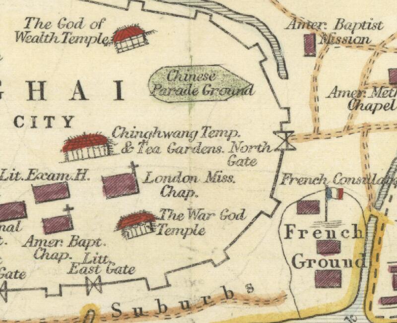 1853年英文版《上海及郊区图》预览图2