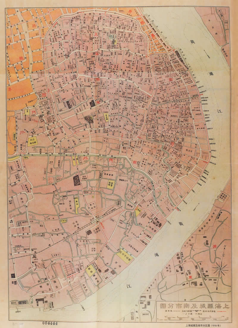 1918年《上海县城及南市分图》预览图