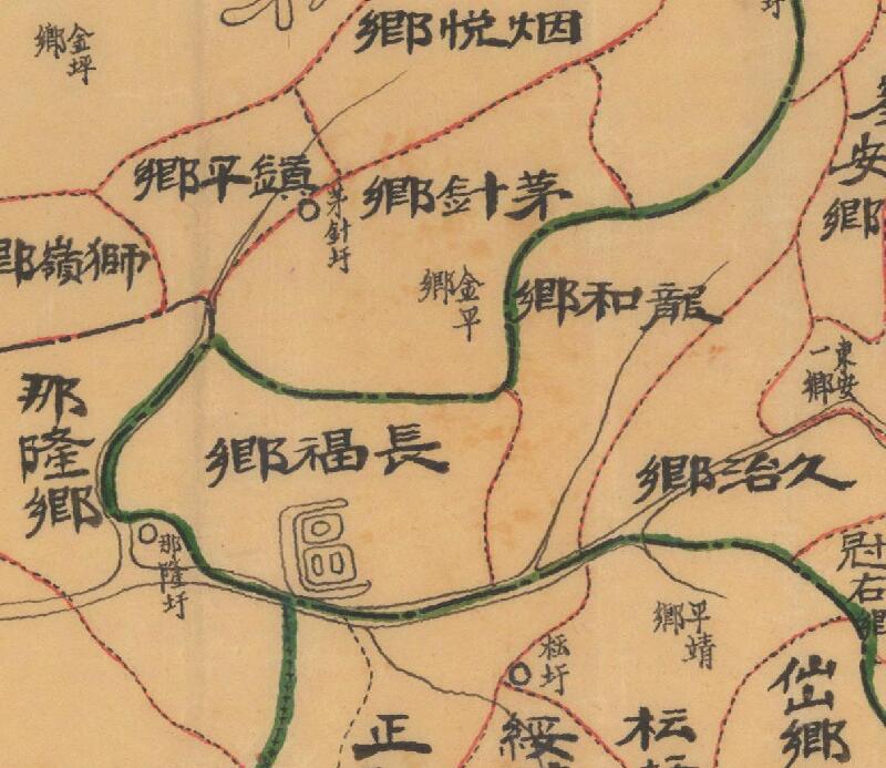 1941年广西灵山县调整各区乡镇区域图预览图2