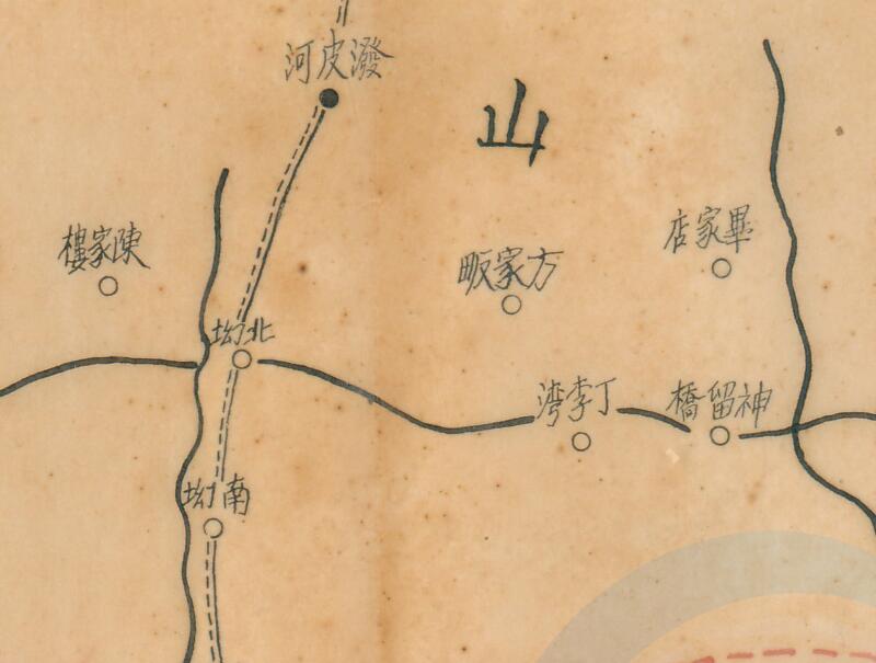 民国新县《河南省经扶县区域图》预览图2