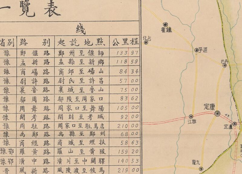 1939年《陕甘宁青川鄂豫晋绥九省公路图》预览图3